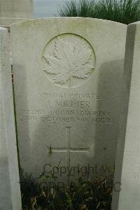 Canada Cemetery Tilloy Les Cambrai - Millier, Joseph